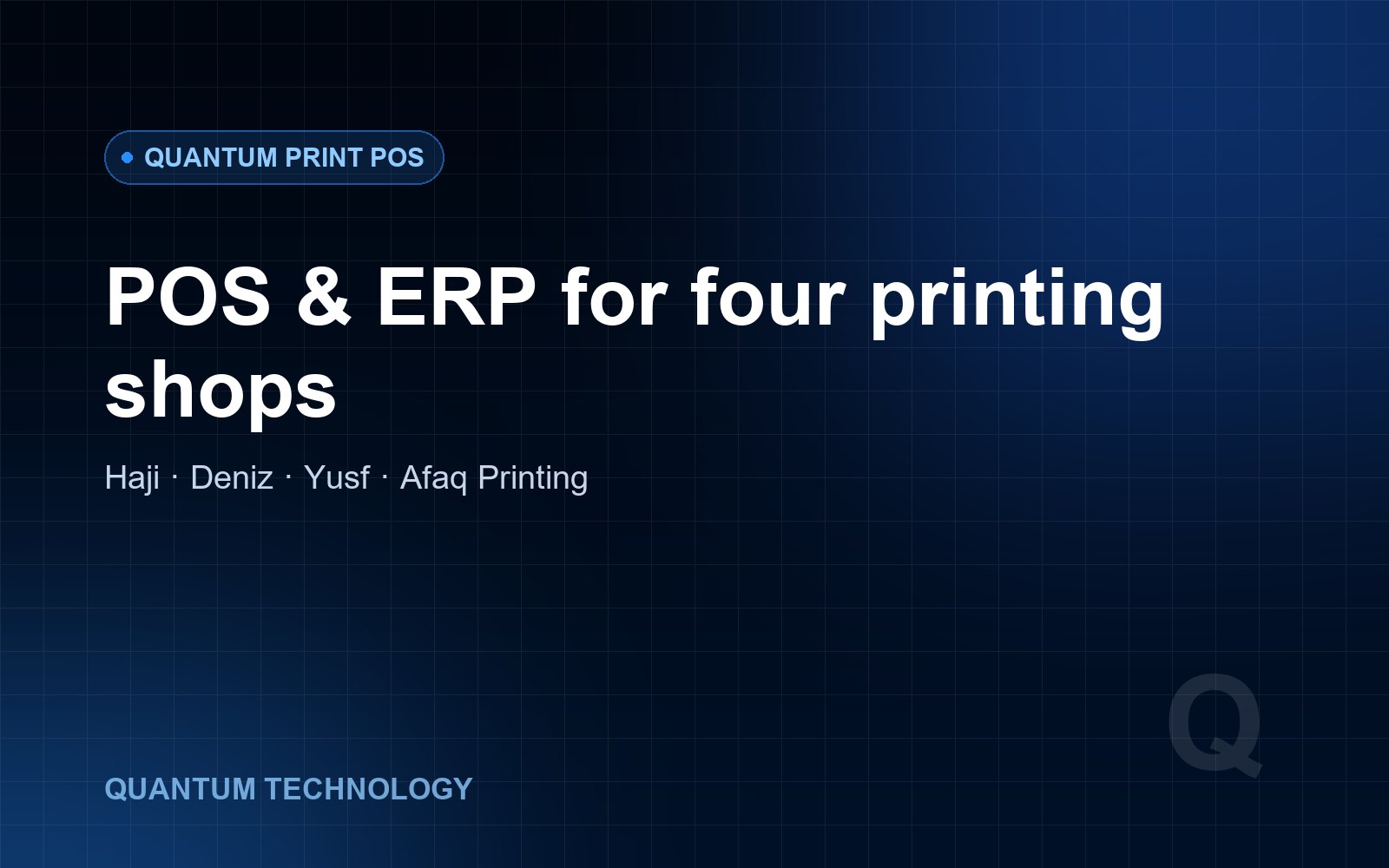 POS & ERP for four printing shops
